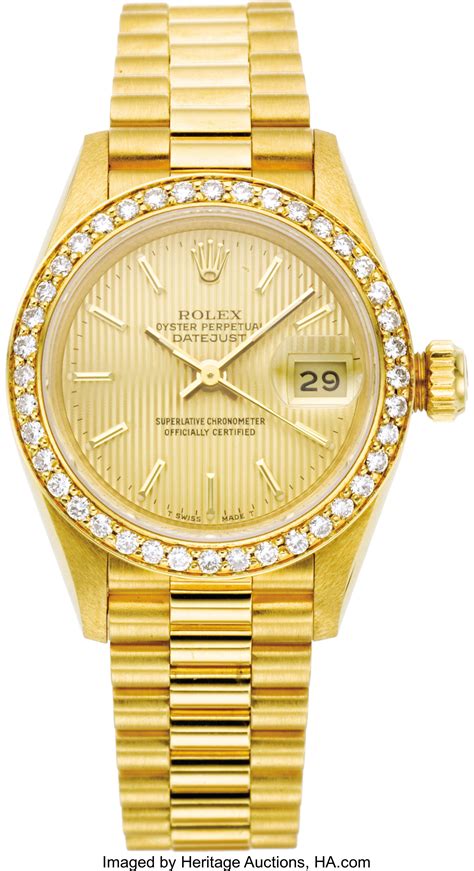 lady datejust gold bracelet.